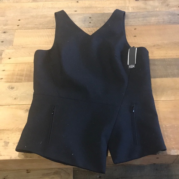 Tibi City Stretch V Neck Top NWT - Picture 5 of 7